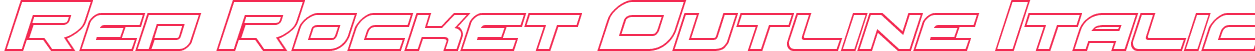 Red Rocket Outline Italic